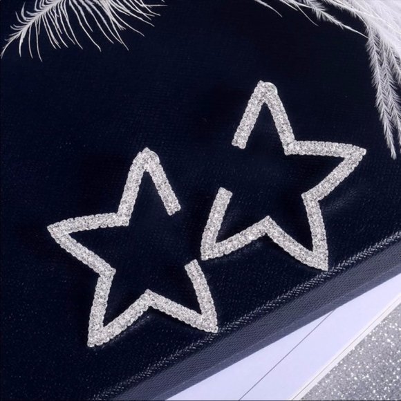 New Elegant Sparkly Star Women Diamond Earrings - Picture 3 of 3